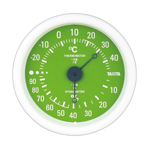 【セット販売】タニタ アナログ温湿度計 グリーンTT-515-GR 1個【×5セット】