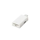 ELECOM エレコム PC機器 Lightningカードリーダー メモリーカードリーダー Type-C変換アダプタ付 ストラップホール付 ホワイト MR-LD102WH(2)