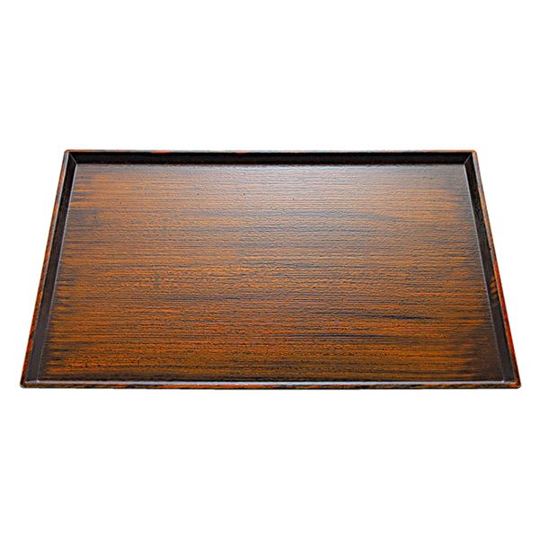 尺1 清流長手木目盆 / トレー 【栃塗SL】 340mm×246mm×15mm 日本製 〔和食 レストラン 居酒屋 店舗 業..