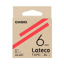 カシオ ラテコ 詰替用テープ6mm×8m 赤 / 黒文字 XB-6RD 1セット (5個) 日用品雑貨・文房具・手芸 文房具・事務用品 文具 オフィス用品 文房具 事務用品 ラベルシール・プリンタ(2)