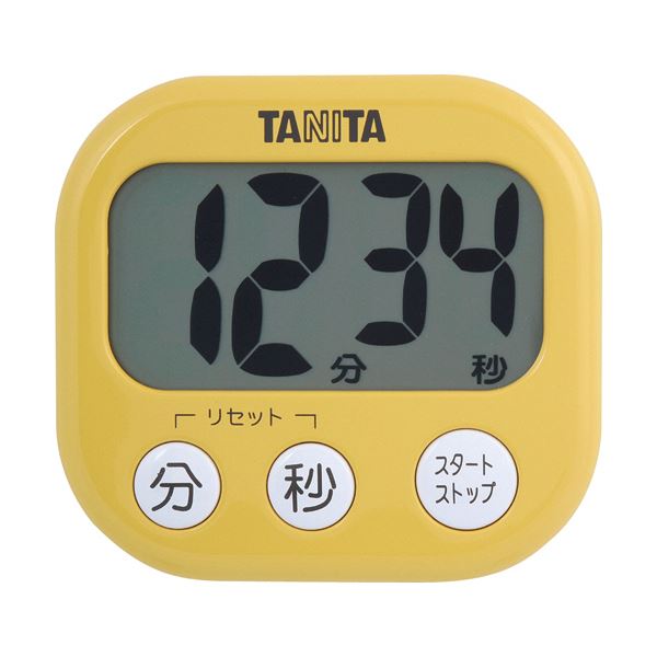 【お徳用セット まとめ買い 割安 セット販売】 タニタ でか見えタイマーマンゴー イエロー TD-384MY 1個 【×10セット】