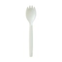 先割れスプーン / 使い捨て食器 【アイボリー 100本入り】 長さ16cm 個包装 持ち帰り テイクアウト 【30個セット まとめ買い】