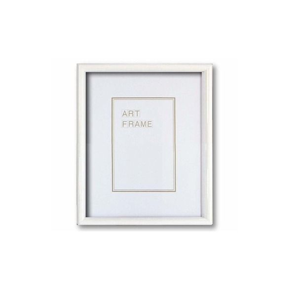 〔 木製額 〕 デッサン額 八ツ切サイズ 303×242mm ホワイト UVカットアクリル 木製 フレーム 額縁 額