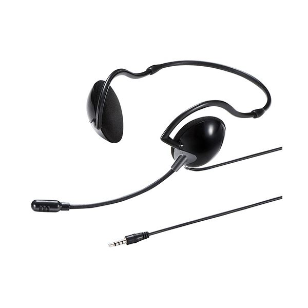 サンワサプライ 4極対応ヘッドセットブラック MM-HS403BK 1個 AV 音響機器 PC PC関連 デジタル家電 家電 ヘッドセットAV・デジモノ AV・音響機器 ヘッドセット