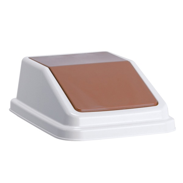 【ゴミ箱 蓋のみ （本体無し）】 ゴミ箱用 スイング 蓋 ふた 本体別売り 〔 茶 一般ゴミ 〕 テラモト エコ分別トラッシュペール W30 フタ （ 掃除用品 事務用品 清掃 オフィス用品 日用品雑貨 ゴミ箱 ダストボックス お掃除 ）