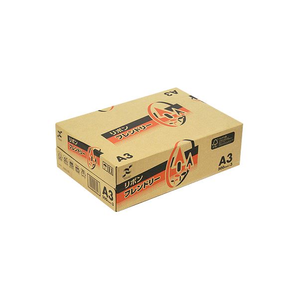 日本製紙 リボンフレンドリー A3RBNF-A3 1セット （1500枚:500枚×3冊） 【×3セット】 【お徳用 まとめ買い お買い得 業務用 割引 セット販売】 プリンタ PCサプライ・消耗品 コピー用紙・印刷用紙 コピー用紙 コピー 紙 プリンタ用紙
