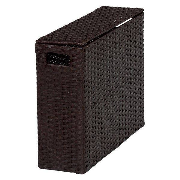トイレラック トイレ収納 幅46×奥行14×高さ36cm ダークブラウン スチール トイレットペーパーボックス 御手洗 レストルーム(掃除 トイレ用品 トイレ用洗剤 トイレ トイレ清掃)
