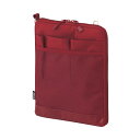 リヒトラブ SMART FITACTACT バッグインバッグ (タテ型) A5 レッド A-7682-3 1個 【×3セット】 【お徳用 まとめ買い お買い得 業務用 割引 セット販売】(2)
