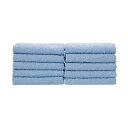 おしぼりタオル ブルー 110匁 1パック (10枚) 【×10セット】 【お徳用 まとめ買い お買い得 業務用 割引 セット販売】 リネン タオル バスタオル