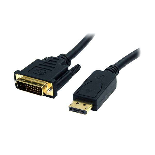 StarTechDisplayPort-DVI変換ケーブル DisplayPort (20ピン)オス / DVI-D (25ピン)オス ブラック 1.8mDP2DVI2MM6 1本 【×2セット】 【お徳用 まとめ買い お買い得 業務用 割引 セット販売】