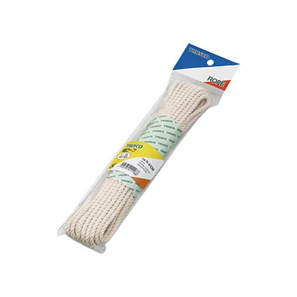 TRUSCO 綿ロープ みつうち φ4mm×10m R-410M 1巻 【×5セット】 【お徳用 まとめ買い お買い得 業務用 割引 セット販売】 ( 掃除用品 文房具・事務用品 生活雑貨 オフィス用品 日用品雑貨 日用消耗品 文房具 お掃除 )