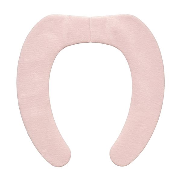 吸着式 便座カバー/トイレカバー 【ボア ピンク】 約幅9.5cm 吸着便座シート ぴたQ 〔お手洗い 御手洗 オフィス 店舗〕