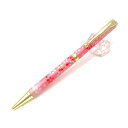 日本製 ハンドメイド ボールペン / 文房具 【桜と流水 桃色】 クロスタイプ 芯:0.7mm 美濃和紙 友禅紙 文具 オフィス用品 日用品雑貨・文房具・手芸 文房具・事務用品 文具 オフィス用品 文房具 事務用品 ペン・万年筆