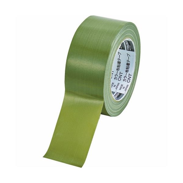 TRUSCO カラー布粘着テープ 幅50mm×長さ25m オリーブドラブ CNT-5025-OD 1巻 【×10セット】 【お徳用 まとめ買い お買い得 業務用 割引 セット販売】 日用品雑貨・文房具・手芸 文房具・事務用品 文具 オフィス用品 文房具 事務用品 テープ・接着用具のサムネイル
