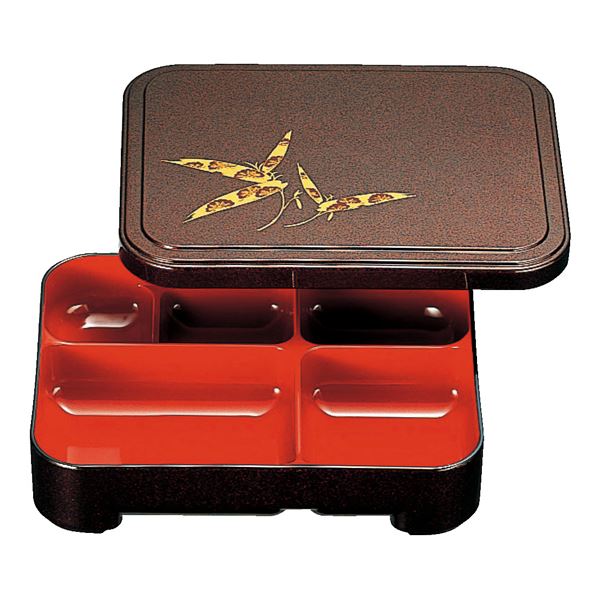 8寸 長手胴張弁当 / 和食器 【パール笹梅 A】 240×190×50mm 日本製 〔和食 レストラン 居酒屋 店舗 業務用 キッチン 厨房 お店〕 キッチン用品・食器・調理器具 日用雑貨・キッチン用品 キッチン 台所用品