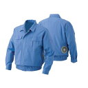 KU91730 綿難燃 空調服/作業着 【カラー:ライトブルー XL】洗濯耐久性 コットン100% 服のみ