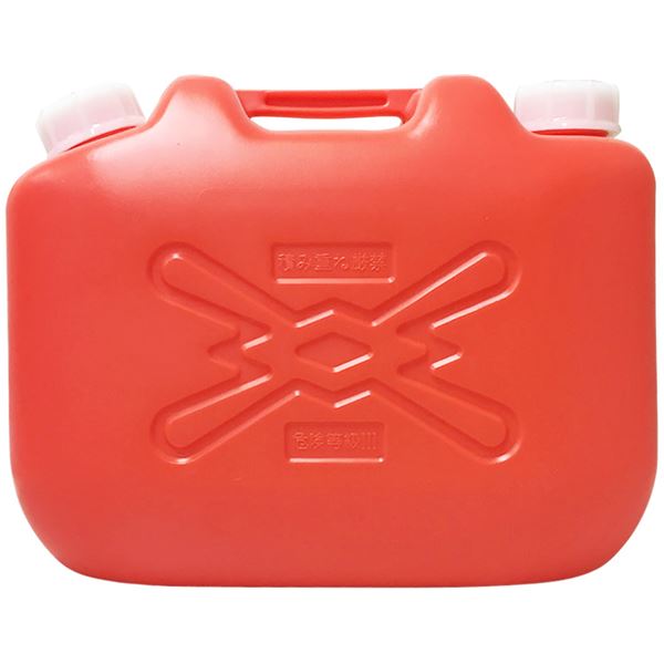 【お買い得 まとめ買い 】 灯油缶/灯油用ポリタンク 【赤 10L】 コンパクト キャップ口径：50mm JISマーク付き 【10個セット 】
