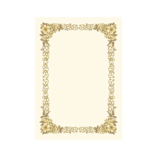 【お徳用セット まとめ買い 割安 割引 セット販売】 ササガワ 洋柄賞状用紙 B4判 縦横兼用 10枚入 【×20セット】