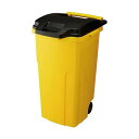 リス キャスターペール 90L イエロー GGYE009 1台 ( 掃除用品 事務用品 清掃 オフィス用品 日用品雑貨 ゴミ箱 ダストボックス お掃除 )