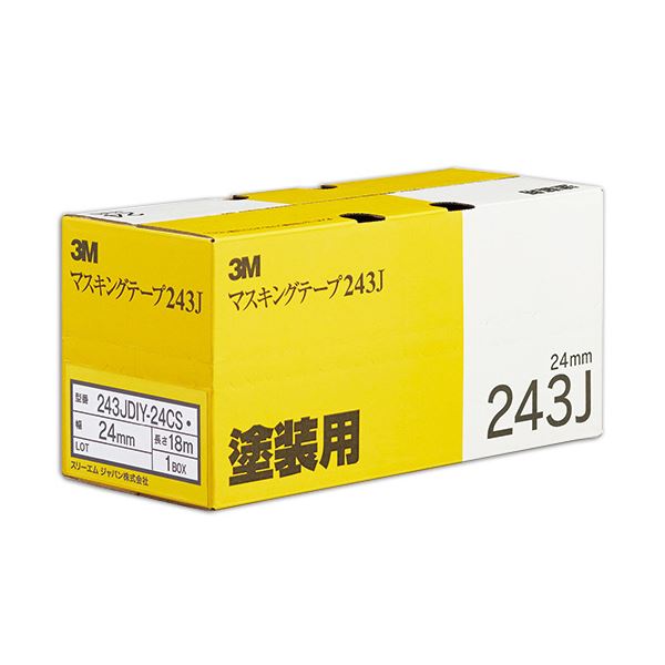 3M スコッチ マスキングテープ243J 塗装用 24mm×18m 243JDIY-24CS 1セット （50巻：5巻×10パック） 日用品雑貨・文房具・手芸 文房具・事務用品 文具 オフィス用品 文房具 事務用品 テープ・接着用具のサムネイル