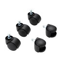 ナカバヤシ チェア用ナイロンキャスター ブラック CA-CN01BK 1セット (5個) 【×3セット】 【お徳用 まとめ買い お買い得 業務用 割引 セット販...