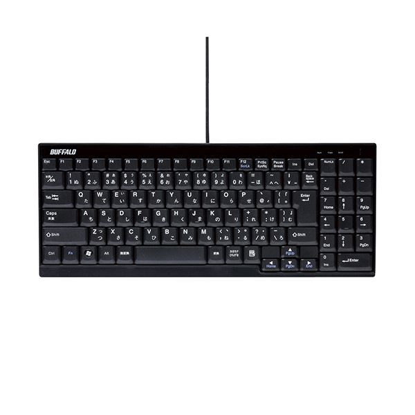 バッファロー USB接続有線スリムキーボード ブラック BSKBU14BK 1台 【×2セット】 【お徳用 まとめ買い お買い得 業務用 割引 セット販売】