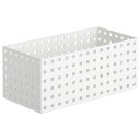 小物入れ / 収納ケース 【280 ミドル L ホワイト 3個セット】 奥行280×幅140×高さ125mm ブリックス 〔リビング キッチン〕 ( 掃除用品 文房具・事務用品 生活雑貨 オフィス用品 日用品雑貨 日用消耗品 文房具 お掃除 )(3)