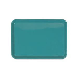 〔40個セット〕 お盆 トレー 33cm ターコイズブルー 耐熱温度140度 耐冷温度-5度 電子レンジ可 防滑加..