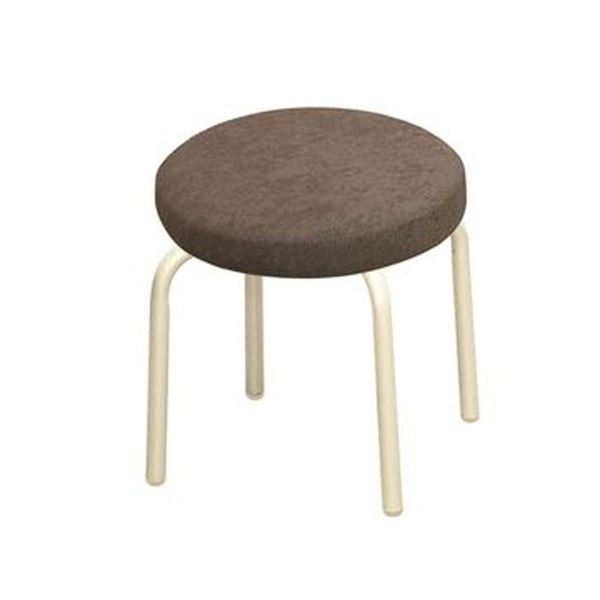 スツール 簡易スツール 幅305mm ロータイプ ブラウン×ミルキーホワイト 日本製 スタッキング スチールパイプ 1脚販売 完成品 【椅子 チェアー 業務用 PC オフィス オフィスチェアー チェア 会議室 PCチェアー】