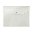 【プラス PLUS 文房具】 シンプルワークポケット付エンベロープ マチ付 A4ヨコ クリアー FL-121CH 1枚 【×100セット】 【お徳用 まとめ買い...