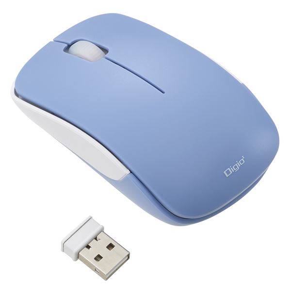 Digio2 無線 軽量マウス 3ボタン / BlueLED ブルー MUS-RKT186BL お子様が使いやすい小さめサイズ無線軽量マウス。デジタル家電 家電 パソコン・周辺機器 マウス・マウスパッド