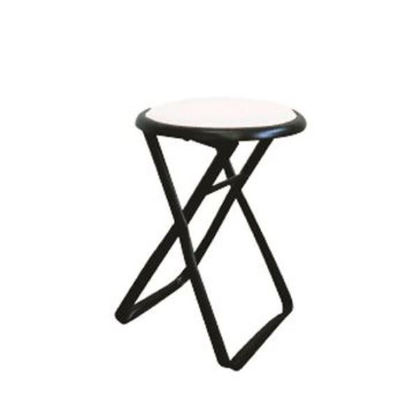 折りたたみ椅子 幅320×奥行320×高さ450mm ホワイト×ブラック 日本製 スチールパイプ 1脚販売 リビング 在宅ワーク プロワークチェア 折りたたみ椅子 折り畳み椅子 折りたたみチェア 折り畳みチェア 学習椅子 ワークチェア