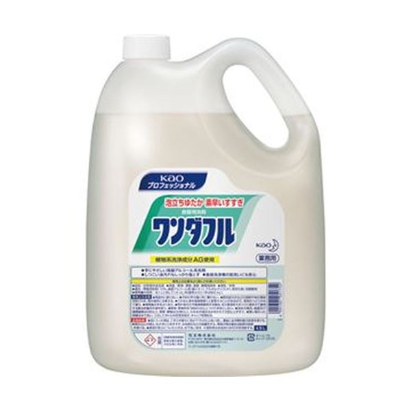 花王 ワンダフル 業務用 4.5L 1本 【×10セット】 【お徳用 まとめ買い お買い得 業務用 割引 セット販売】 （ 掃除用品 日用消耗品 キッチン用洗剤 洗剤・柔軟剤・クリーナー キッチン 台所用洗剤 お掃除 ）