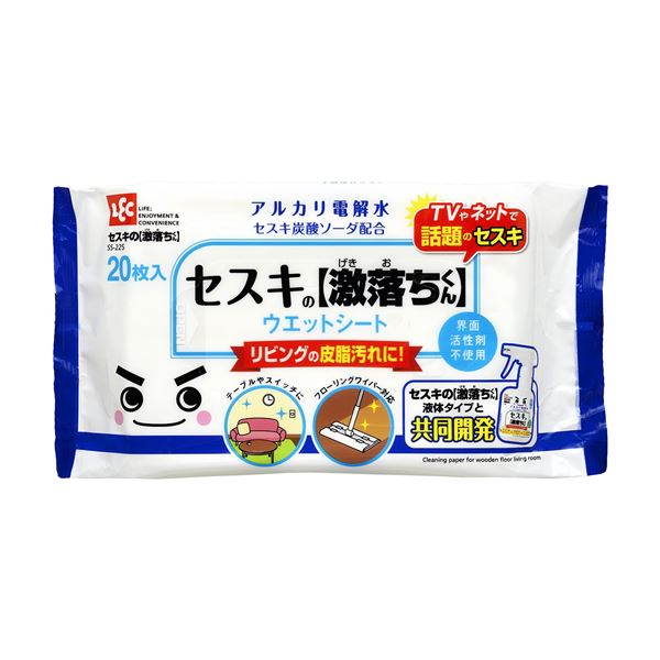 セスキの激落ちくんシート / ウェットシート 【リビング用】 20枚入り 掃除用品 【60個セット まとめ買い セット】 【お徳用 まとめ買い 割引 セット販売】 （ 掃除用品 文房具・事務用品 生活雑貨 オフィス用品 日用品雑貨 日用消耗品 文房具 お掃除 ）