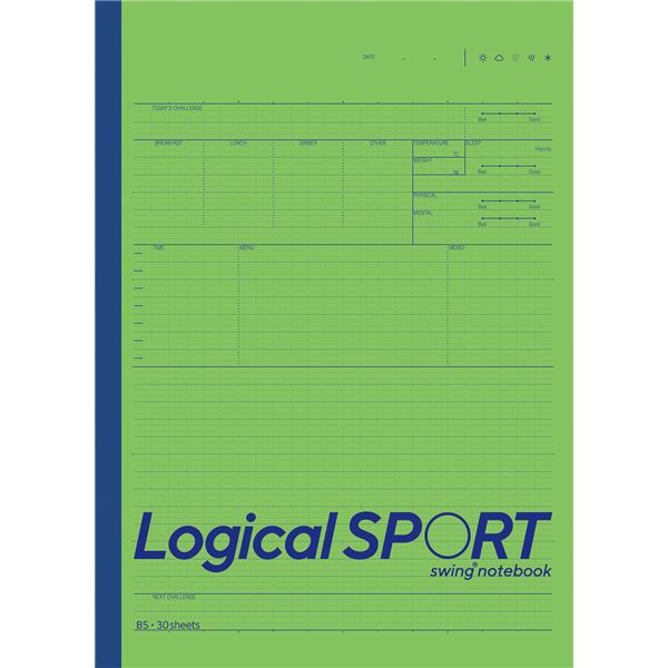 ロジカルスポーツノート ノ-B590A-G グリーン【×20セット】 【 セット販売 まとめ買い 割引 お買い得 事務用品 】 文具 オフィス用品 業務用 文具...