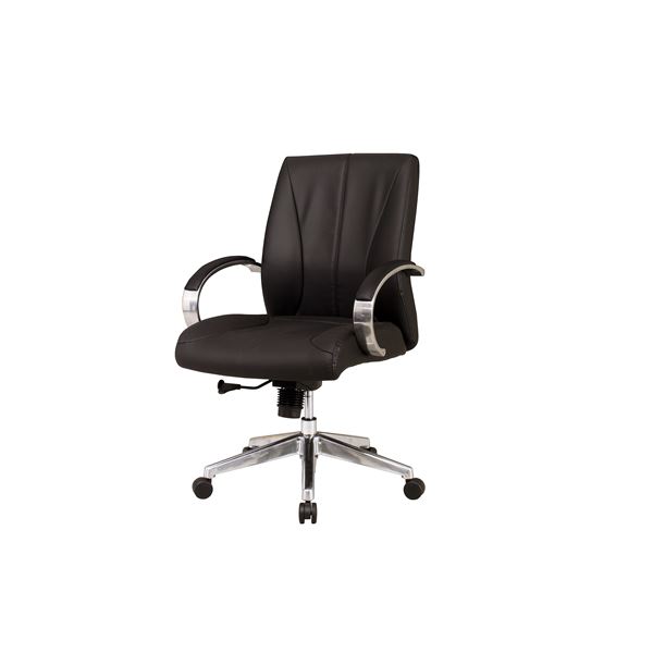 マネジメントチェア / オフィスチェア 【高さ1000〜1070mm】 合皮 / 合成皮革 アルミダイカスト キャスター 肘付き 〔会社〕 組立品 ( イス・チェア インテリア・家具 オフィス家具 事務用チェア チェア 椅子 )