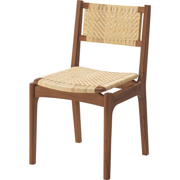 ダイニングチェア パーソナルチェア 約幅48cm ブラウン ラタン 籐製 完成品 リビング 在宅ワーク 店舗 インテリア家具 【椅子 チェアー 業務用 PC オフィス オフィスチェアー チェア 会議室 PCチェアー】