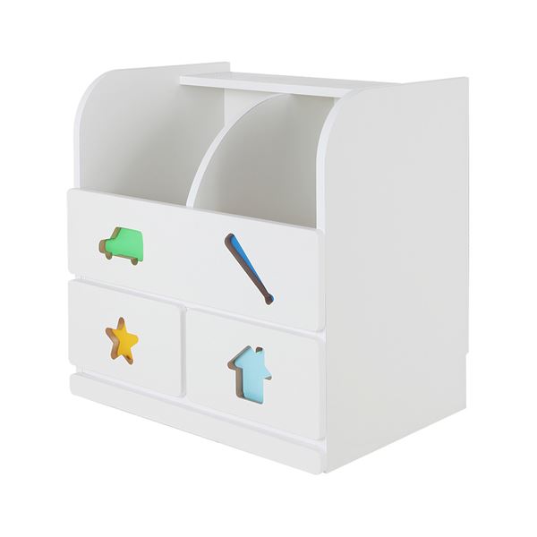 子供用 収納棚 / 玩具収納 【男の子用】 幅59.0cm 日本製 引き出し付き 耐久性 『おかたづけしたくなるおもちゃ箱』 【完成品】 子供部屋 こども キッズルーム キッズ 子供 インテリア 家具 収納家具 子供用家具 子供部屋