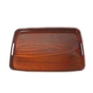 〔15個セット〕 お盆 トレー 長手盆 杢目 48cm 持ち運び便利 和風 橋本達之助工芸 お茶 食事 配膳 キッ..