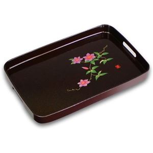 〔15個セット〕 お盆 トレー 長手盆 鉄仙 48cm 持ち運び便利 和風 橋本達之助工芸 お茶 食事 配膳 キッ..