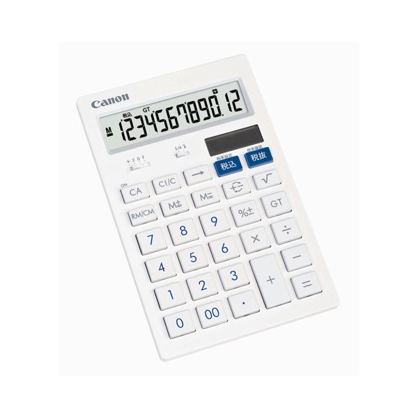 ■商品内容【ご注意事項】・この商品は下記内容×10セットでお届けします。本体に使用された抗菌素材の光沢感が清潔感を一層引き立てる。●本体は平らですがディスプレイに傾斜がついています●ソーラ・電池2電源●計算状態表示●早打ち対応●税計算●2メモリ計算機能■商品スペック桁数：12桁寸法：W105×D162×H16.5mm質量：130g色：ホワイトメモリー：2機能：早打ち対応表示部：フラット電源：ソーラ・電池2電源その他仕様：●RoHS:対応保証期間：1年備考：※重量は電池含む■送料・配送についての注意事項●本商品の出荷目安は【1 - 5営業日　※土日・祝除く】となります。●お取り寄せ商品のため、稀にご注文入れ違い等により欠品・遅延となる場合がございます。●本商品は仕入元より配送となるため、沖縄・離島への配送はできません。[ 3442B001 ]