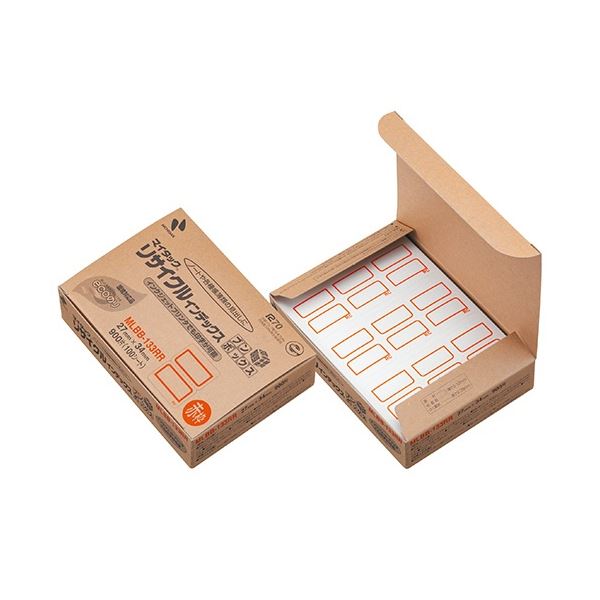 ニチバン マイタック リサイクルインデックス ブンボックス 大 27×34mm 赤枠 MLBB-133RR 1パック （900片：9片×100シート） 【×3セット】 【 まとめ買い お買い得 業務用 割引 オフィス用品 文房具 事務用品】 ノート・紙製品 インデックス