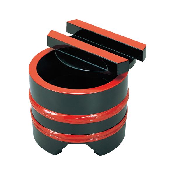 DX特大釜あげ / 和食器 【黒に朱ひも 内黒 A】 直径200×190mm 1500cc 日本製 〔和食 レストラン 居酒屋 店舗 飲食店 給仕 業務用 お店 配膳 食堂 〕 キッチン 食器 キッチン用品 飲食店 料理