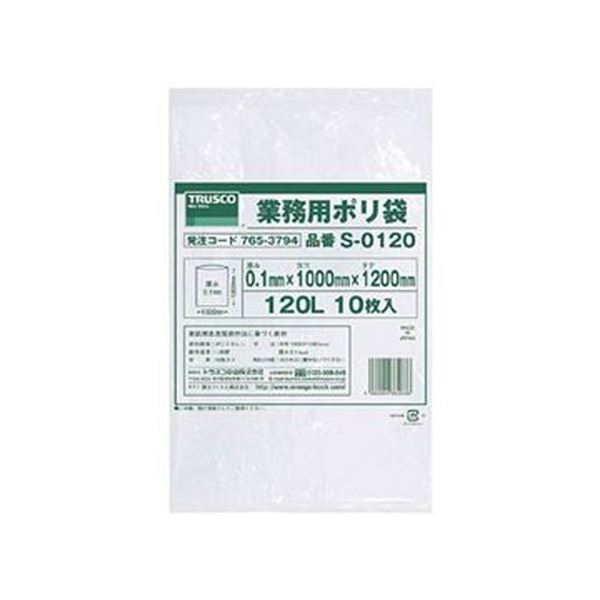TRUSCO 業務用ポリ袋 0.1×120L S0120 1パック （10枚） 【×5セット】 【お徳用 まとめ買い お買い得 業務用 割引 セット販売】 日用品雑貨・文房具・手芸 文房具・事務用品 文具 オフィス用品 文房具 事務用品 袋類 袋類