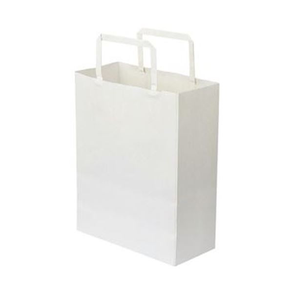TANOSEE 【お徳用セット】 TANOSEE 紙手提袋 平紐 特小ヨコ200×タテ245×マチ幅90mm 白無地 1セット （300枚：50枚×6パック） 【×3セット】 【お徳用 まとめ買い お買い得 業務用 割引 セット販売】 文房具・事務用品 文具 オフィス用品 文房具 事務用品 袋類 紙袋