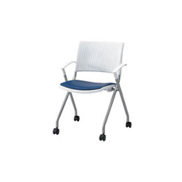 ジョインテックス 会議イス FJC-K6AL NV ネイビー 肘付 【椅子 チェアー 業務用 PC オフィス オフィスチェアー チェア 会議室 PCチェアー】 ( イス・チェア インテリア・家具 オフィス家具 事務用チェア チェア 椅子 )