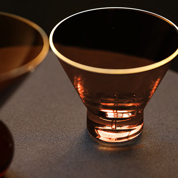 Hazel Alle a te Dusky Amber Cylinder お香立て ガラス オブジェ オシャレ シンプル ギフト [3]