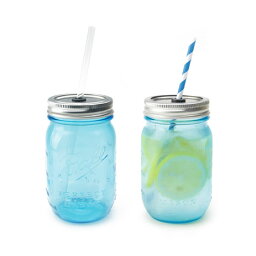 レッドネックシッパー Rednek Sippers Glass blue/ レッドネック シッパー グラスブルー【ball mason jar ボール メイソン ジャー コップ　グラス　ガラス　タンブラー　カフェ　アメリカ】