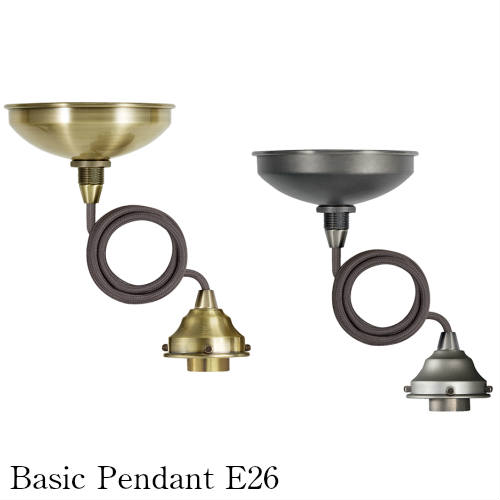 Basic-pendant E26【シェード別売り】/ベーシックペンダント【天井照明　ペンダントランプ　ビンテージ　インダストリアル　アートワークスタジオ　ライト】