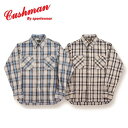全国どこでも 送料無料 !!春夏新作!!【CUSHMAN】C/L チェック ワークシャツ【クッシュマン】メンズ&レディース 長袖シャツ コットン86% リネン1...